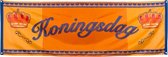 3x Oranje Koningsdag spandoek/ banner/ vlag 220 x 74 cm - Oranje Koningsdag versiering/ straatversiering