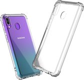 Schokbestendige transparante TPU zachte hoes voor Galaxy M20 (transparant)