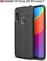 Litchi Texture TPU schokbestendig hoesje voor Huawei Y9 Prime 2019 / P smart Z (zwart)