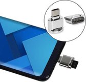 TF-kaart naar USB-C / Type-C Zinklegering OTG-adapter met LED-indicator en sleutelhanger, voor Galaxy S8 & S8 + / LG G6 / Huawei P10 & P10 Plus / Geschikt voor Xiaomi Mi 6 & Max 2
