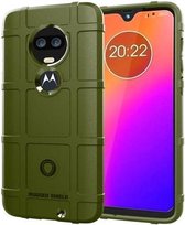 Volledige dekking schokbestendige TPU-hoes voor Motorola Moto G7 (legergroen)