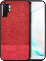 Voor Galaxy Note 10 Pro / Note 10+ Schokbestendige splitsing PU + stoffen textuur PC + TPU beschermhoes (rood)