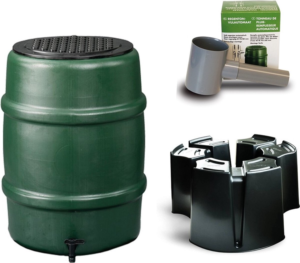 Harcostar - Regentonset Harcostar - 114 Liter Groen + Voet + Vulautomaat