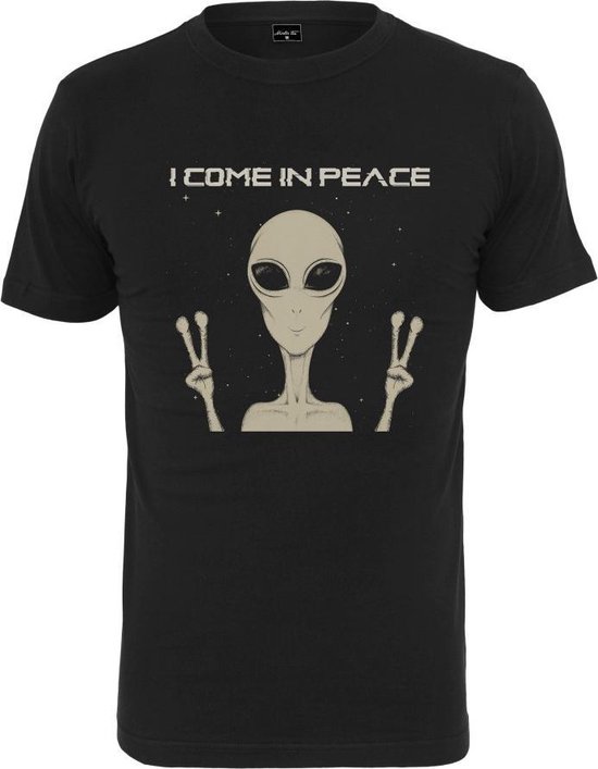 Mister Tee - I Come In Peace Heren T-shirt - 2XL - Zwart