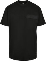 Urban Classics Heren Tshirt -S- Oversized Big Flap Pocket Zwart