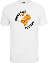 Mister Tee Heren Tshirt -XS- Fries For Future Wit