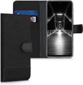 kwmobile telefoonhoesje voor Ulefone Note 7 (2019) - Hoesje met pasjeshouder in antraciet / zwart - Case met portemonnee