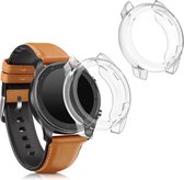 kwmobile 2x Hoes voor fitnesstracker voor Huami Amazfit GTR (42mm) - Siliconenhoes voor sporthorloge transparant