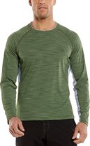 Coolibar - UV Zwemshirt voor heren - Longsleeve - Ultimate Rash - Olijfgroen - maat L