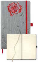 Castelli Milano A5 notitieboek Foresta - Rood - inhoud met lijnen - 130x210 mm - Made in Italy