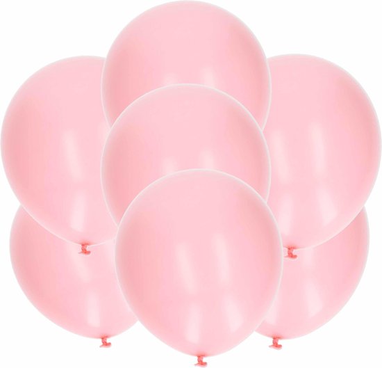 Helium tank met lichtroze en witte ballonnen - Geboorte - Heliumgas met ballonnen meisje geboren voor babyshower - Shoppartners