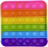 Dielay - Pop It - Fidget Toy - 12,5 cm - Multicolor Vierkant