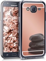kwmobile hoesje voor Samsung Galaxy J5 (2015) - Telefoonhoesje in roségoud spiegelend - Backcover voor smartphone