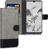 kwmobile telefoonhoesje voor Umidigi A7 Pro (2020) - Hoesje met pasjeshouder in grijs / zwart - Case met portemonnee