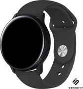 Strap-it Smartwatch bandje sport 22mm met quick release - voor o.a. Samsung horloges - zwart
