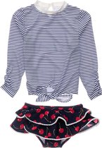 Snapper Rock - UV-zwemset voor baby meisjes - Longsleeve - Ma Cheri - Blauw/Wit - maat 62-68cm