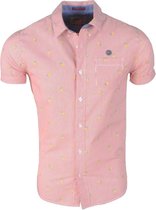 MZ72 - Heren Korte Mouw Overhemd - Chapple - Rood