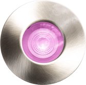 White and Color Ambiance  - Inbouwspot - GU10 - Bluetooth - Straalwater dicht IP65 - Inbouw Rond - Nikkel - Diameter 83 mm - Inbouwdiepte 75 mm - Zaagmaat 68 mm t.m 76 mm