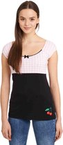 Pussy Deluxe Top -S- Lightpink Plaid Evie Multicolours