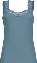 Hunkemöller Nachtmode Dames Singlet Rib Lace  - Groen - maat XL