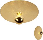 QAZQA disque - Moderne Plafondlamp - 1 lichts - Ø 400 mm - Goud/messing -  Woonkamer | Slaapkamer | Keuken