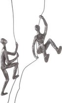 Décoration murale Sculpture figurines d'escalade ARGENT - résine poly - décoration murale figurine hauteur 19 cm