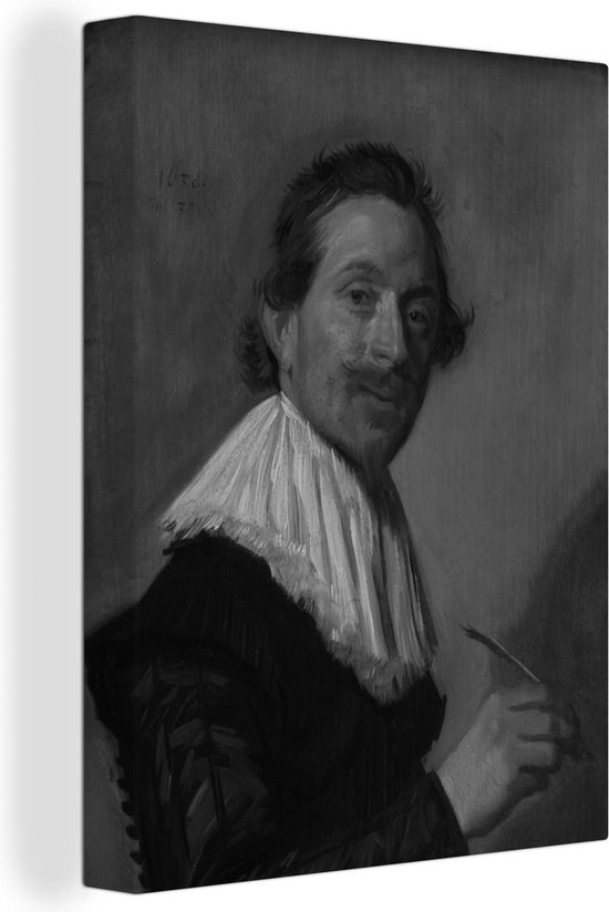 Canvas Schilderij Portret van Jean de la Chambre - Frans Hals - 60x80 cm - Wanddecoratie