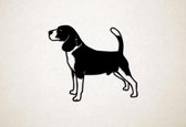 Wanddecoratie - Hond - Beagle 2 - M - 60x70cm - Zwart - muurdecoratie - Line Art