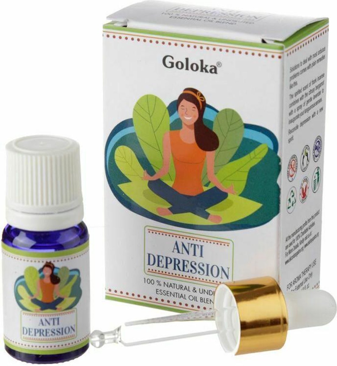 Goedkoopste Goloka Mix Etherische Olie - Anti Depressie - Natuurlijke olie - Flesje 10 ml