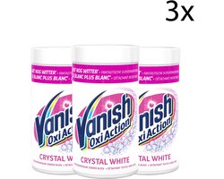 Vanish Oxi Action Crystal White Base Poeder - Voor Witte Was - 1,5kg x3