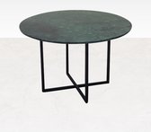 Marmeren Eettafel Rond –  India Green (Kruis Onderstel) - 120 cm  - Gepolijst