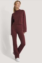 Burgundy flared pants