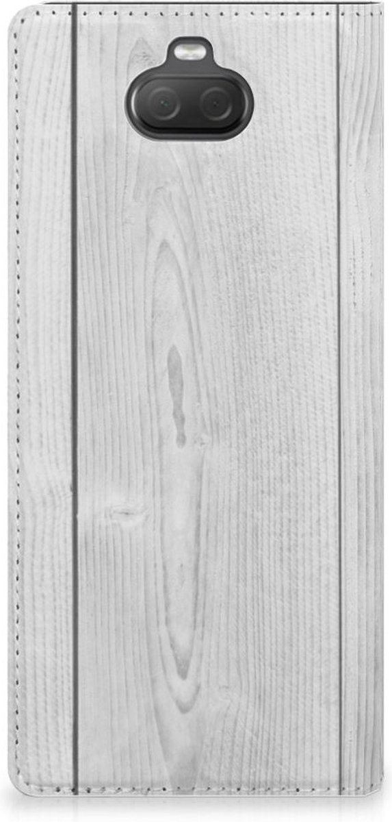 Sony Xperia 10 Plus Book Wallet Case White Wood