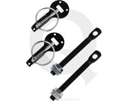 QSP Products Motorkapsluiting - aluminium zwart - voor autosport