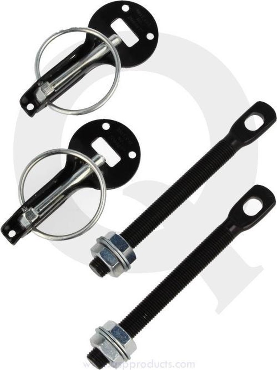 QSP Products Motorkapsluiting - aluminium zwart - voor autosport