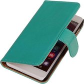 PU Leder Turquoise Huawei Ascend G7 Book/Wallet Case/Cover Hoesje