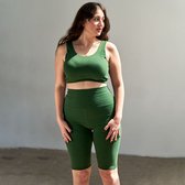 Short de yoga en coton vert Samarali - Élégant pour chaque séance de Yoga - Certifié OEKO-Tex