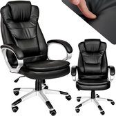 Bol.com Tectake Luxe Design Bureaustoel - Zwart - Kunstleer - Verstelbaar - 400578 aanbieding