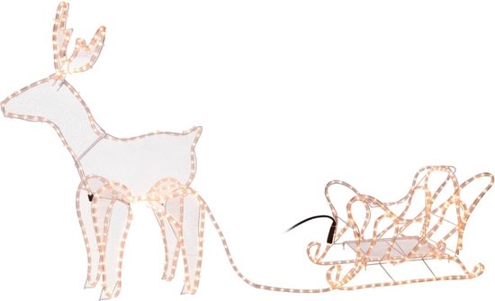 Nampook de Éclairage de Noël Nampook - 60 x 28 x 77 cm - traîneau de rennes