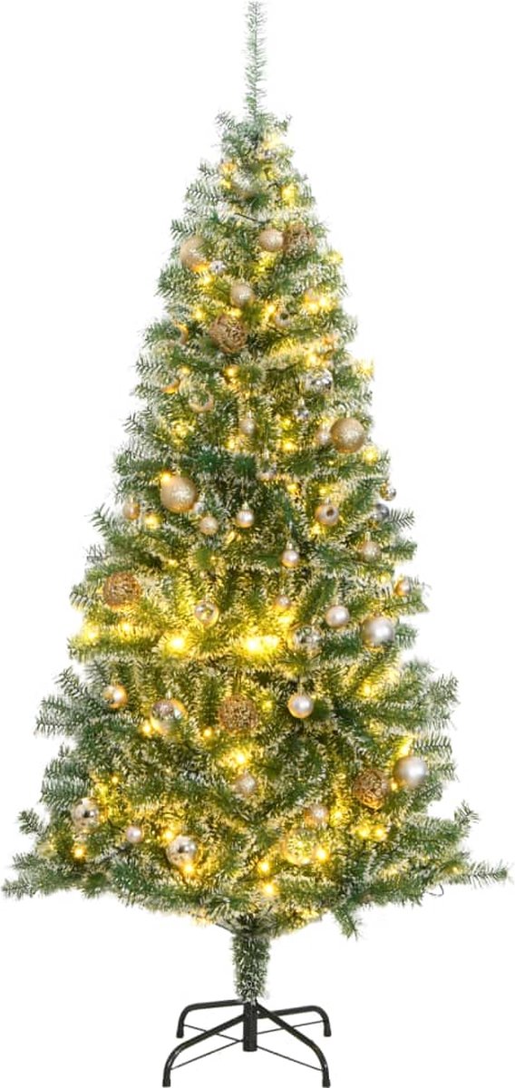 vidaXL-Kunstkerstboom-met-300-LED's-kerstballen-en-sneeuw-210-cm