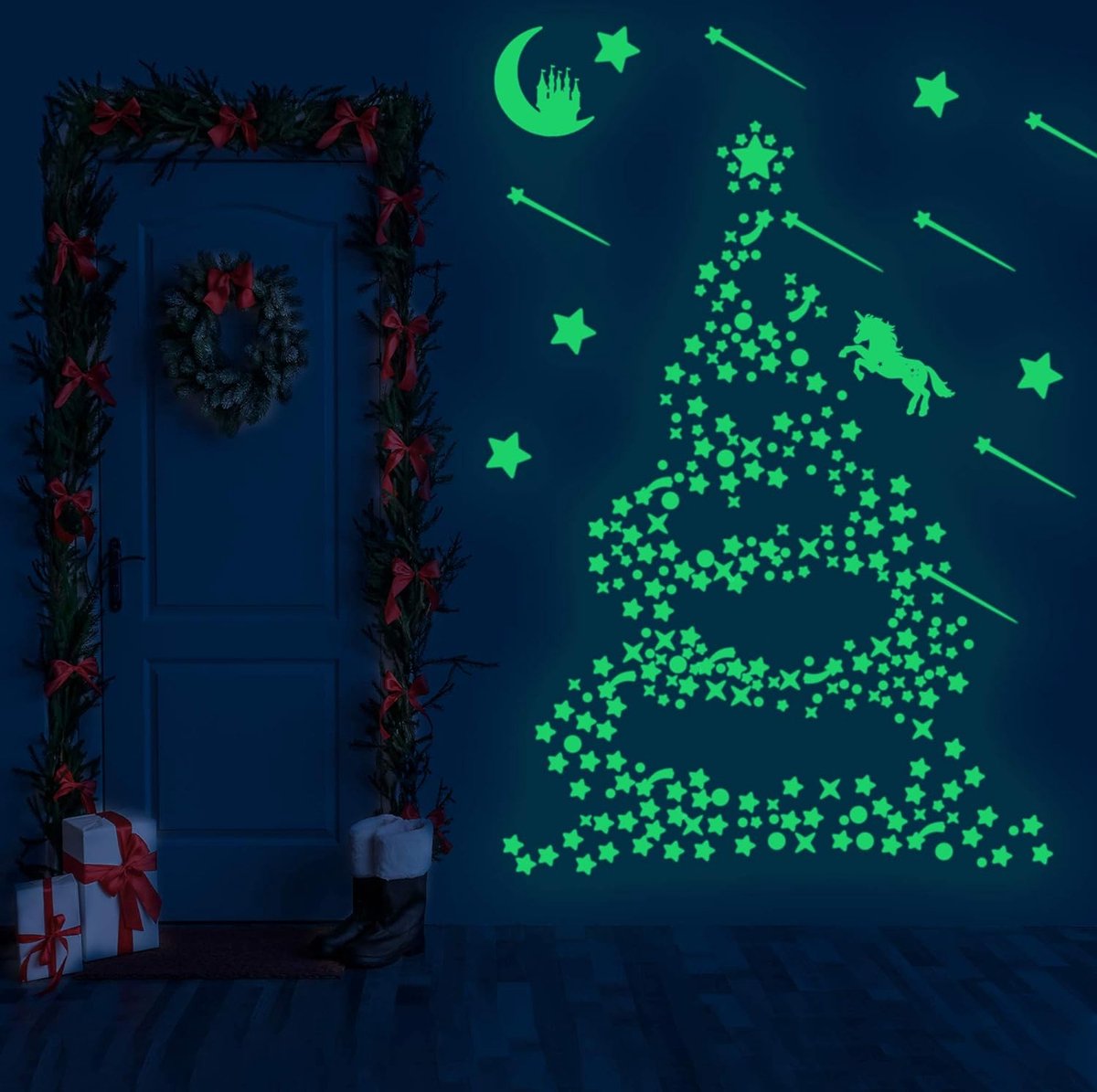 Ezigoo Glow in the Dark Autocollants Décoration Set - 476 Pièces