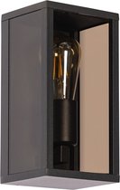QAZQA charlois - Moderne Wandlamp voor buiten - 1 lichts - D 14 cm - Brons - Buitenverlichting
