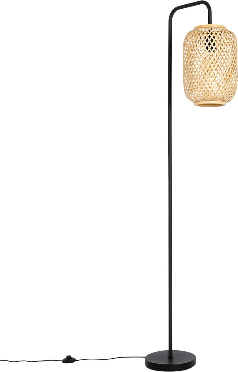 QAZQA yvonne - Oosterse Vloerlamp - Naturel thumbnail 3