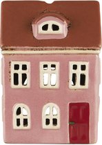 Ib Laursen - Ceramic House - Rose Rouge - pour bougie chauffe-plat ou guirlande lumineuse