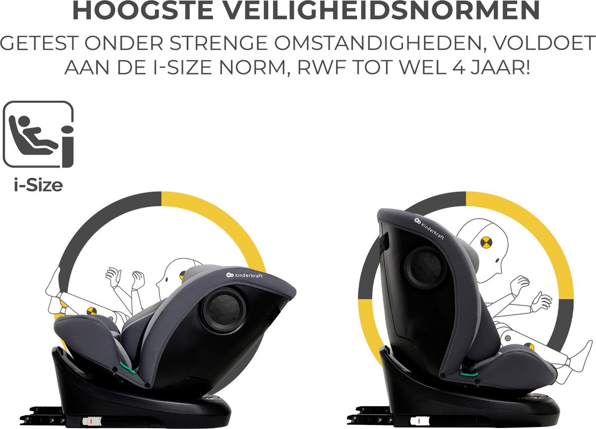 Kinderkraft I-GROW I-SIZE: draaibare autostoel 0-12 jaar thumbnail 5