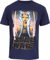 T-Shirt met Korte Mouwen Star Wars White Blades Blauw Uniseks - S