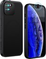 Valenta x Spy-Fy - Coque iPhone 15 Plus avec caches d'appareil photo à l'avant et à l'arrière | Protège votre vie privée et vos Caméras | Étui de confidentialité Valenta Zwart