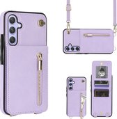 Solidenz Fashion Étui portefeuille avec cordon Samsung S23 FE - Violet