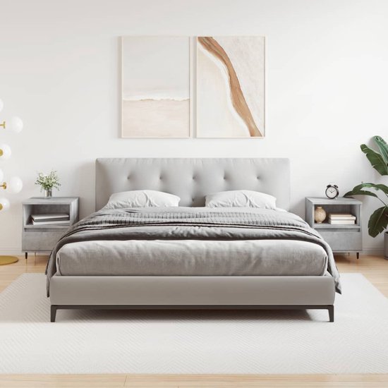 vidaXL-Nachtkastjes-2-st-40x35x50-cm-bewerkt-hout-betongrijs