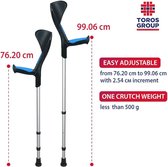 Onderarm Krukken - Anti-geluid en anti-slip punt- Forearm Crutches , Wandelstokken Opvouwbaar voor Senioren